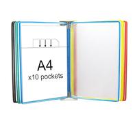 Système De Porte Document Mural, Support Kit Mural Document Métal, Classeurs Muraux, Avec 10x Panneaux D'affichage A4, Porte Documents Pour Halls D'exposition, Restaurants, Bureaux, Lieux Publics