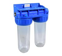 Système de porte filtre à eau, ampoule de 254 mm (10 "), transparent (2 ^ stades - 1 ")