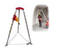 Système de poteau de sauvetage pliable avec trépied - Treuil de 544,3 kg pour espaces confinés, drainage et ingénierie - Kit de trépied multifonction pour les conditions difficiles