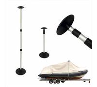 Système de poteau de soutien de couverture de bateau - accessoires de poteau en aluminium télescopique avec hauteur réglable à 3 étapes de 23 "~ 57" pour ponton basse Barge de pêche Bimini Tops, ensem