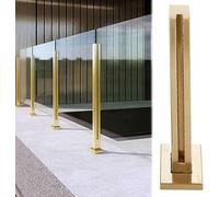 Système de poteaux de balustrade en verre, kit de rampe de balustrade moderne pour intérieur et extérieur, pince carrée pour terrasse, escalier et garde-corps de balcon, design durable et élégant