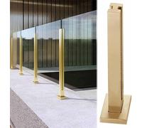 Système de poteaux de balustrade en verre, kit de rampe de balustrade moderne pour intérieur et extérieur, pince carrée pour terrasse, escalier et garde-corps de balcon, design durable et élégant