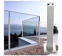 Système de poteaux de balustrade en verre pour balcon - Support réglable de 85 cm avec fentes Idéal pour escaliers, terrasses, jardins et plateformes