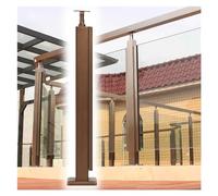 Système de poteaux de garde-corps en verre et acier inoxydable 304 - Balustrade moderne en verre bronze for terrasses et escaliers(Bronze End Post,125cm)