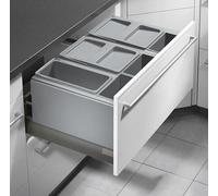 Système de poubelles Hailo, tiroir 80cm, poubelle encastrée extension frontale