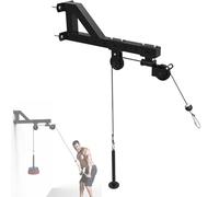 Système de poulie de gymnastique mural pour traction latérale, rangée basse, extensions de triceps et entraînement du poignet avec poulie rotative pour usage domestique et commercial