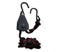 Système de poulie de tente de camping avec crochet en S trempé en plastique, kit de corde de levage pour randonnée en plein air, cordon de suspension en polypropylène antirouille, options 1/4 et 3/8