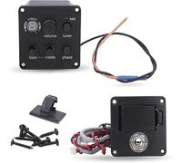 Système de préampli piézoélectrique EQ à 2 bandes avec accordeur LCD intégré - Égaliseur embarqué à profil bas avec contrôle de phase et de volume - Kit de remplacement sans soudure pour guitare folk