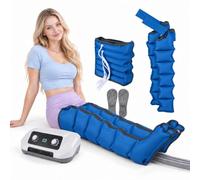 Système de pressothérapie et drainage lymphatique, 6 chambres, 30-240 mmHg | 8 niveaux de pression, minuterie de 0 à 30 min et fonctionnement < 50 dB pour une compression domestique multi-zones facile à