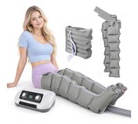 Système de pressothérapie et drainage lymphatique, 6 chambres, 30-240 mmHg | 8 niveaux de pression, minuterie de 0 à 30 min et fonctionnement < 50 dB pour une compression domestique multi-zones facile à