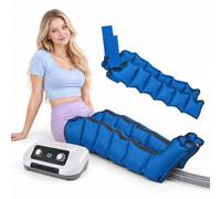 Système de pressothérapie et drainage lymphatique, 6 chambres, 30-240 mmHg | 8 niveaux de pression, minuterie de 0 à 30 min et fonctionnement < 50 dB pour une compression domestique multi-zones facile à