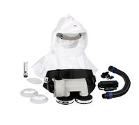Système de protection respiratoire à ventilation assistée 3M PF2-619E, kit prêt à l'emploi pour le secteur de la santé et cagoule légère à usage unique 3M Versaflo S433S avec support de tête intégré, 