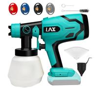 Système de pulvérisation de peinture sans fil pour Makita 18 V, réservoir de 1000 ml, 4 buses et 3 modèles de pulvérisation, pistolet pulvérisateur pour peinture murale, meubles, clôtures, clôture de