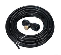 Système de pulvérisation pour régulation thermique extérieure utilisant une méthode de distribution à basse pression et une intégration d'irrigation goutte à goutte pour l'entretien des plantes (10 m)