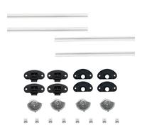 Système de Quincaillerie Coulissante pour Meubles - Rail 2 Mètres - Hauteur Max 120 cm - Pour 1 ou 2 Portes - Fermeture Amortissante Optionnelle (2 Portes Ferm Standard, Rail Blanc)