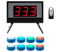 Système de quiz sans fil avec écran LCD, 3 à 10 sonneries, 4 couleurs d'état, 3 modes de réponse, pour concours scolaires et jeux télévisés