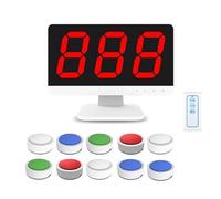 Système de quiz sans fil avec télécommande, écran LCD de tableau de bord, 3 modes de réponse, 4 indicateurs d'état LED, pour salle de te, concours de bureau (10 sonneries)