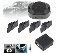 Système de radar de recul pour voiture de qualité supérieure 4 capteurs de stationnement Système de radar de secours pour voiture avec ailes (Noir)