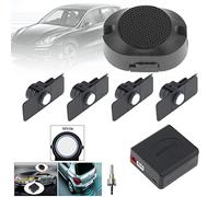 Système de radar de recul pour voiture de qualité supérieure 4 capteurs de stationnement Système de radar de secours pour voiture avec ailes (Blanc)