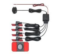 Système De Radar De Recul Radar Recul pour Voiture Capteur Aide Stationnement 4 Capteurs Noir/Argent/Blanc 13 Mm Plat Alarme Sonore(Argent)