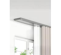 Système de rail à double rideau - Rails de plafond réglables pour rideaux et rideaux, de 1 m à 6 m, gris, 2 rangées pour séparateurs de pièce et traitements de fenêtre.