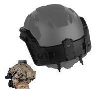 Système de Rail Arc pour Casque High Cut, Rails Latéraux et Arrière Réglables 5 Positions pour Lampes, Marqueurs, Boîte à Piles et Casque Audio, Airsoft(Black)