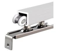 Système De Rail Coulissant À Rail Unique For Porte D'armoire, Quincaillerie Et Kit De Rails Robustes For Porte Coulissante Escamotable For Chambre(White,228cm/89.8in/7.5ft)