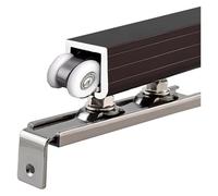 Système De Rail Coulissant À Rail Unique For Porte D'armoire, Quincaillerie Et Kit De Rails Robustes For Porte Coulissante Escamotable For Chambre(Noir,228cm/89.8in/7.5ft)