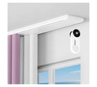 Système de Rail Coulissant Double en Aluminium avec Rosace - Convient aux cloisons et Rideaux - idéal pour Les Salons, Les Chambres et Les hôpitaux (Blanc, 2,2 m/7,2 pi)