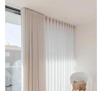 Système de rail coulissant ultra fin de 1,5 m - Barre de séparation de pièce montée au plafond en alliage d'aluminium pour une intimité sans couture (blanc)