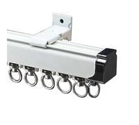 Système de rail Curt doré champagne avec supports robustes - Séparateur de pièce mural pour hôpital, hôtel et bureau - Rail Curt de qualité supérieure pour un drapé sans couture