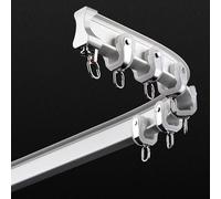 Système de rail de douche flexible de 2,8 m pour camping-car, hôpital, studio, appartement, barre de séparation facile à monter