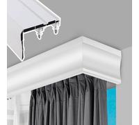 Système de rail de fenêtre 3 en 1 à double voie pour rideaux et rideaux - Tringles polyvalentes, facile à installer, décoration d'intérieur moderne pour intérieur élégant