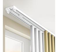 Système de rail de plafond à double rail - Rail de draperie en aluminium de 5,4 m / 17.7ft pour un glissement fluide - Pour salon, chambre à coucher, hôtel - Installation facile