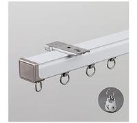 Système de rail de plafond en alliage d'aluminium avec roues silencieuses 400 cm Kit de séparation de pièce pour la maison, le bureau et les espaces commerciaux - et raccords coulissants lisses