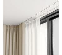Système de rail de plafond encastré pour cloisons de séparation et brise-vue - Tringle de montage élégante dissimulée, idéale pour les intérieurs modernes, solution peu encombrante pour un salon