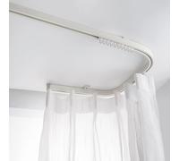 Système de rail de plafond flexible blanc pliable pour cloisons de séparation, douches et lits superposés, idéal pour les camping-cars et les hôpitaux, design incurvé pour des solutions d'intimité