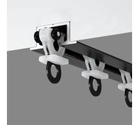 Système de rail de plafond noir pour rideaux de 330 cm - Rail de séparation de pièce caché pour chambre à coucher et hôpital - Design robuste et élégant