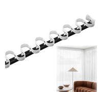 Système de rail de plafond polyvalent en aluminium ondulé S Wave avec ruban adhésif noir lisse pour décoration d'intérieur, installation et design faciles à installer et à concevoir 2,5 m
