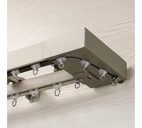 Système de rail de plafond robuste à double rangée de 5,2 m / 17.1ft en pin blanc, solution de suspension durable pour décoration d'intérieur
