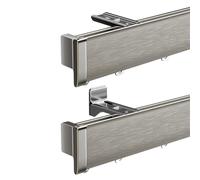 Système de rail de plafond - Rouleaux 1 voie sans bruit pour une installation facile sur les murs ou les plafonds, idéal pour les chambres, les salons et les espaces de douche (laiton, 5,7 m)