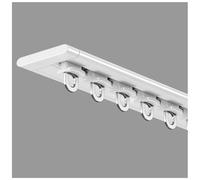 Système de rail de plafond ultra fin en aluminium silencieux pour séparateur de pièce - 150 cm, blanc, facile à monter pour un drapage lisse