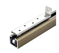 Système de rail de porte coulissante invisible, en alliage d'aluminium robuste pour portes simples et doubles en bois, kit de quincaillerie pour porte fantôme sans rail