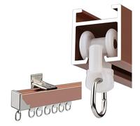 Système de rail de porte coulissante robuste en alliage d'aluminium de 6,1 m - Rail de séparation silencieux pour plafond/mur, couleur parfaite pour la maison et le bureau