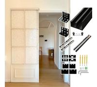 Système de rail de porte de placard avec système de fermeture douce pour installation de porte de grange flottante