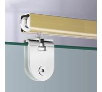 Système de rail de porte de placard coulissant - Kit de quincaillerie en aluminium - Longueur réglable de 50 300 cm - Rail à rouleau silencieux pour un fonctionnement fluide (B 300 cm)
