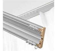 Système de rail de rideau à double articulation 4 m avec accessoires pour une installation facile | Idéal pour les séparateurs de pièce et la décoration d'intérieur
