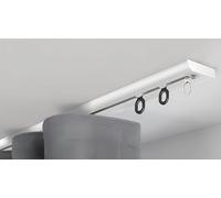 Système de rail de rideau avec rouleau - Kit de rail de montage au plafond en aluminium lourd pour séparateur de pièce, fonctionnement silencieux