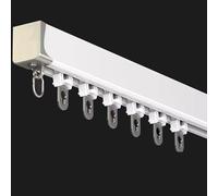 Système de rail de rideau coulissant sans couture de 3,5 m en aluminium pour séparateur de pièce, véhicule récréatif et hôpital, blanc, facile à installer, solution d'économie d'espace