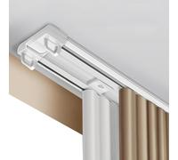 Système de rail de rideau de plafond - 3,1 m - Blanc - Séparateur de pièce polyvalent, idéal pour rideaux et séparateurs d'espace, durable, facile à installer, rails muraux